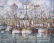 Paul Signac blessing of the tuna boats France oil painting artist